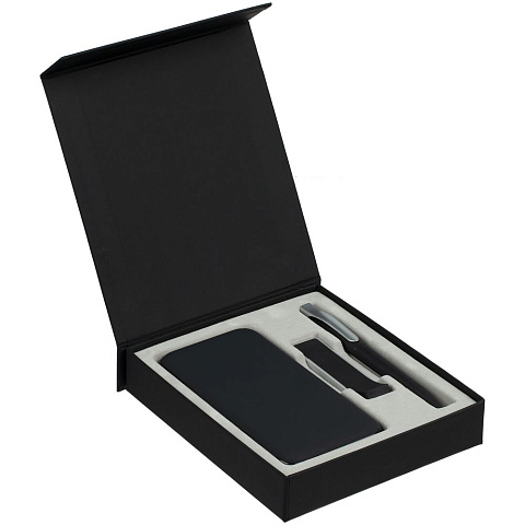Коробка Rapture для аккумулятора 10000 мАч, флешки и ручки, черная - рис 4.