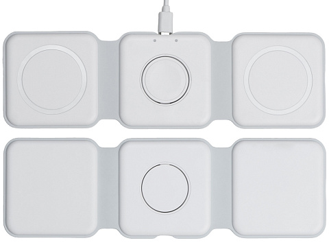 Беспроводное зарядное устройство 3-в-1 Road, 15 Вт, белый - рис 10.