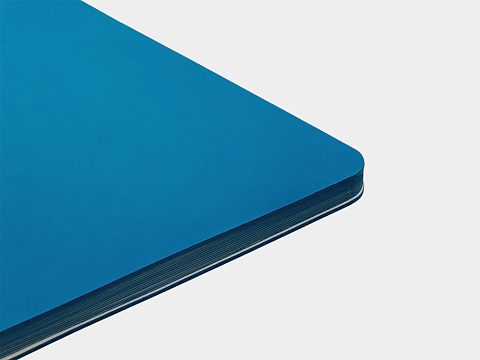 Блокнот Audrey А5 на сшивке в гибкой обложке софт-тач, синий - рис 2.