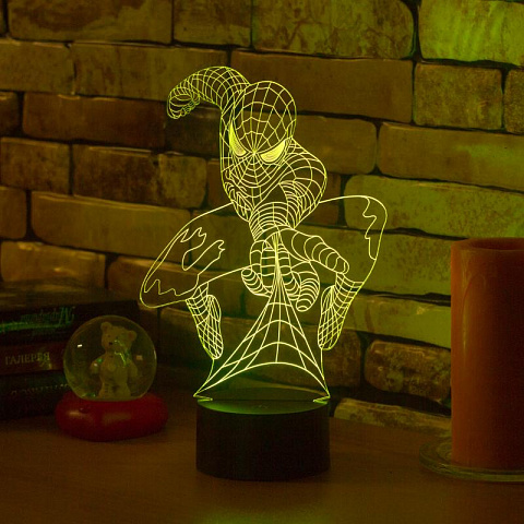 3D светильник Человек Паук - рис 4.