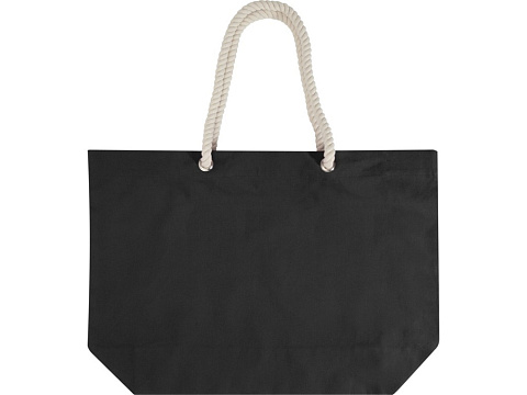 Florida пляжная эко-сумка из переработанного материала, сертифицированного по стандарту GRS, плотностью 270 г/м² 18L - сплошной черный / сплошной черный - рис 2.