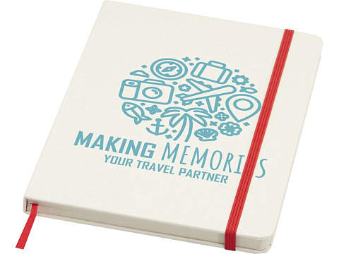 Bass блокнот формата А5 из переработанных материалов, с линованными страницами - Красный - рис 6.