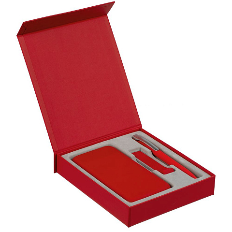 Коробка Rapture для аккумулятора 10000 мАч, флешки и ручки, красная - рис 4.