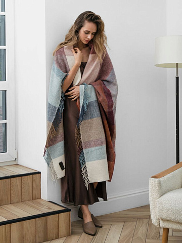 Плед Arequipa, голубой c красным - рис 7.