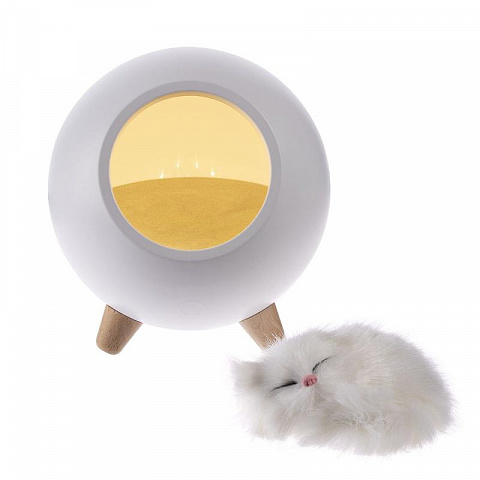 Беспроводная лампа колонка с котиком Moon - рис 9.