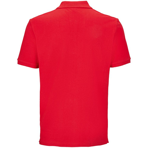 Рубашка поло унисекс Pegase, красная - рис 4.