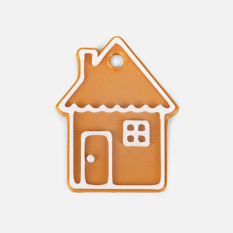 Мини-подвеска «Пряник», домик - рис 2.