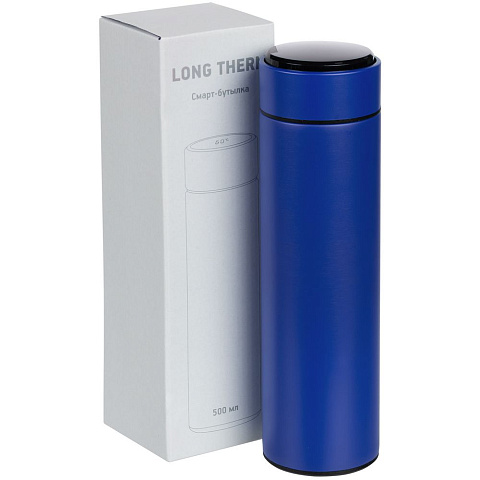Смарт-бутылка с заменяемой батарейкой Long Therm, синяя - рис 9.