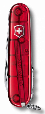 Офицерский нож Huntsman 91, прозрачный красный - рис 3.