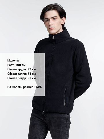Куртка флисовая унисекс Nesse, черная - рис 6.