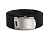 Ремень на пояс Canvas из ткани с металлической пряжкой, черный - миниатюра
