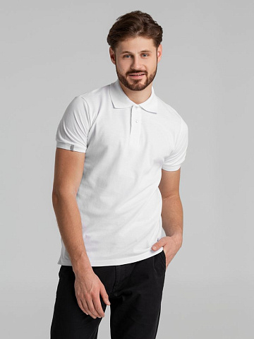 Рубашка поло мужская Virma Premium, белая - рис 8.
