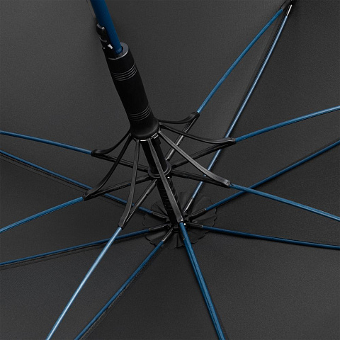 Зонт-трость с цветными спицами Color Style, синий с черной ручкой - рис 6.