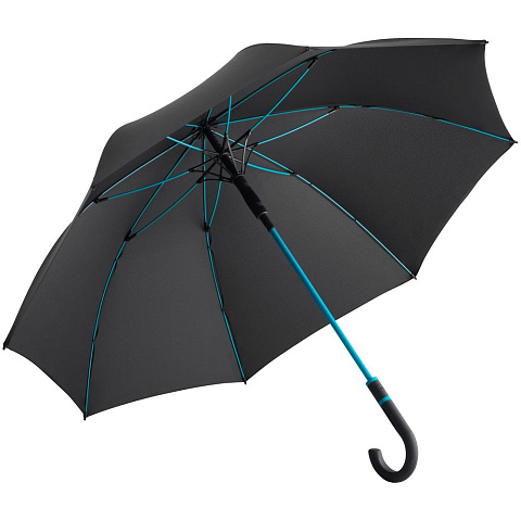 Зонт-трость с цветными спицами Color Style, бирюзовый - рис 3.