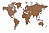 Деревянная карта мира из ореха - миниатюра