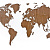 Деревянная карта мира из ореха - миниатюра