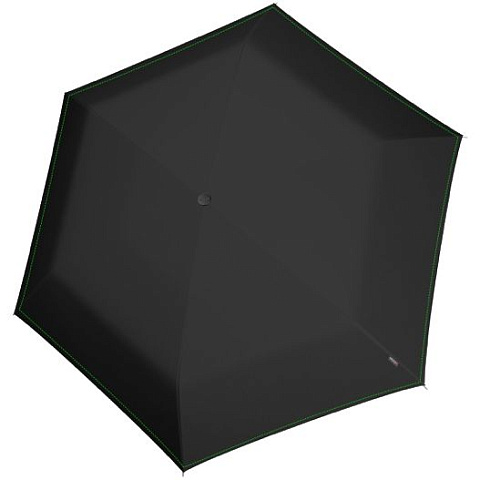 Складной зонт U.200, черный с неоновой петлей - рис 3.