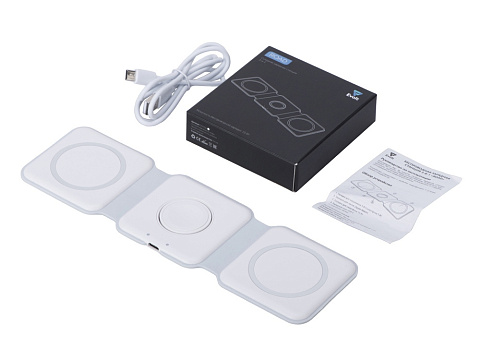 Беспроводное зарядное устройство 3-в-1 Road, 15 Вт, белый - рис 12.