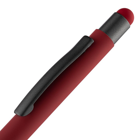 Ручка шариковая со стилусом Digit Soft Touch, красная - рис 6.