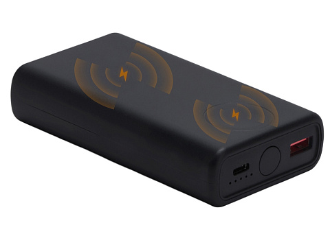 Внешний беспроводной аккумулятор 2-в-1 с функцией зарядки Apple Watch, QC/PD AtomIQ, 10000 мАч, черный - рис 4.