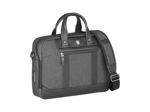 Портфель VICTORINOX Architecture Urban2 15 Briefcase 15'', серый, полиэстер/кожа, 42x13x31 см, 16 л - рис 2.