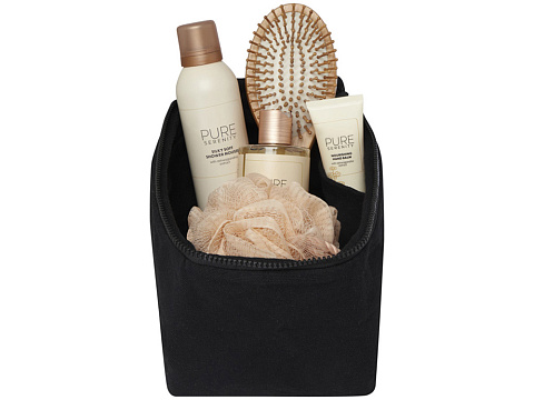 Органайзер для туалетных принадлежностей из переработанного материала Pack 500 г/м² Aware™ - сплошной черный - рис 3.