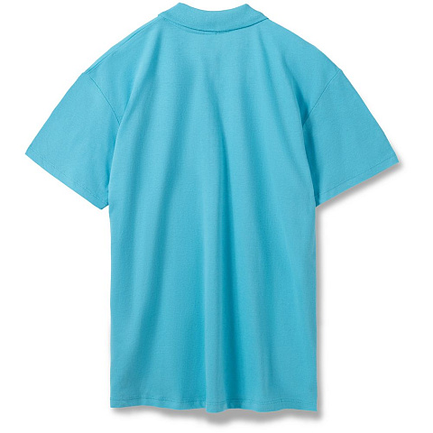Рубашка поло мужская Summer 170, бирюзовая - рис 3.