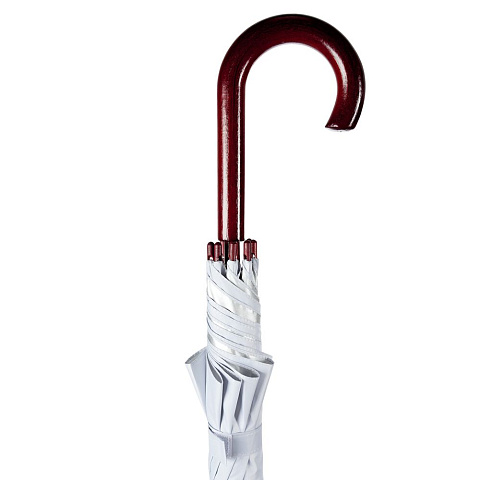 Зонт-трость Standard, белый с серебристым внутри - рис 5.