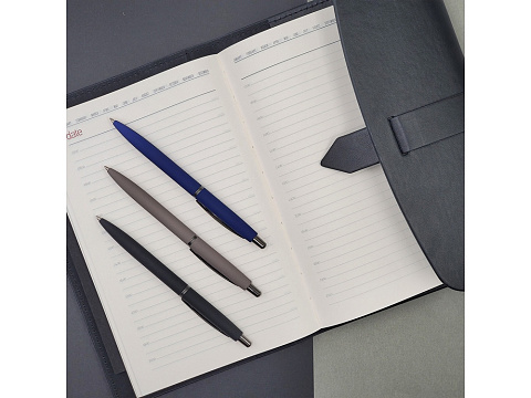 Ручка металлическая шариковая San Remo, софт-тач, 1.0 мм, синий - рис 4.