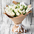 Монобукет из 49 белых тюльпанов - миниатюра
