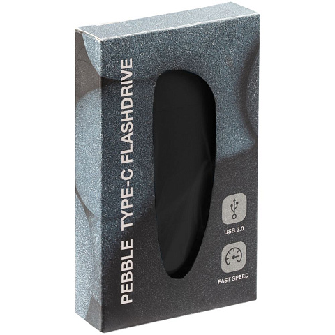 Флешка Pebble Type-C, USB 3.0, черная, 16 Гб - рис 6.
