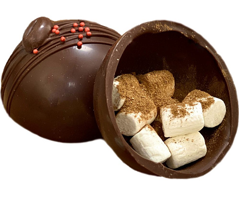 Шоколадная бомбочка «Конпанна с корицей» - рис 3.