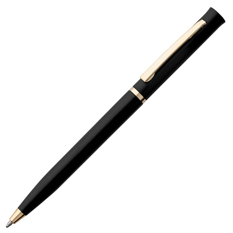 Ручка шариковая Euro Gold, черная - рис 2.