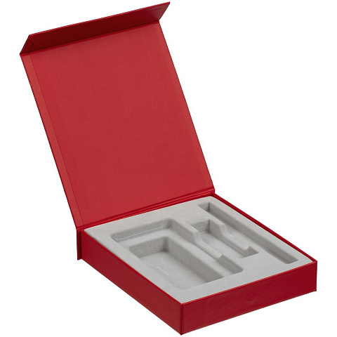 Коробка Latern для аккумулятора 5000 мАч, флешки и ручки, красная - рис 2.
