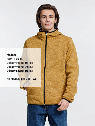 Куртка с капюшоном унисекс Gotland, горчичная - рис 8.