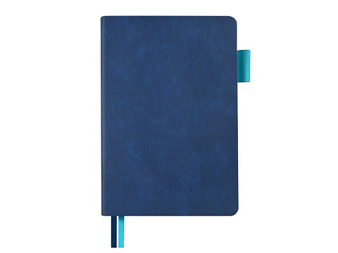 Блокнот А5 Boston, синий с голубым срезом - рис 4.