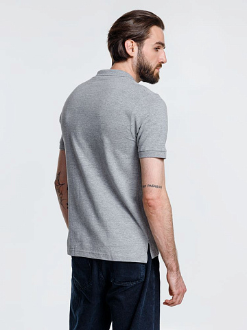 Рубашка поло мужская Adam, серый меланж - рис 7.