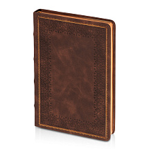 Ежедневник недатированный А5 Royal, коричневый с бронзовым срезом