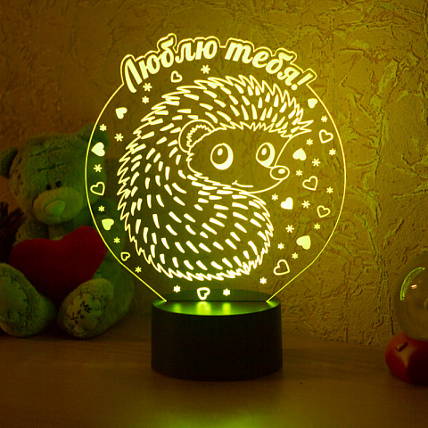 3D светильник Ёжик с пожеланием - рис 6.