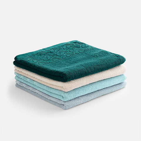 Полотенце махровое Hoya, среднее, бежевое - рис 5.