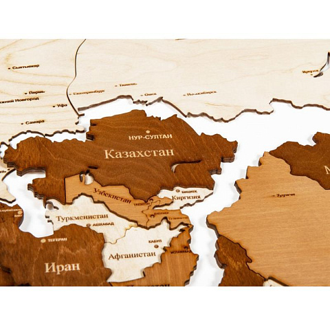 Интерьерная карта мира из дерева - рис 2.