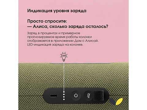 Умная портативная колонка Яндекс Станция Стрит с Алисой, зеленый (YNDX-00030GRN) - рис 3.