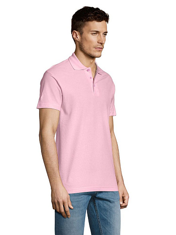 Рубашка поло мужская Summer 170, розовая - рис 6.
