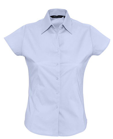 Рубашка женская с коротким рукавом Excess, голубая - рис 2.