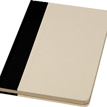 Liliana блокнот формата А5 в твердой обложке из пластика из сахарного тростника - сплошной черный
