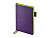 Ежедневник А5 датированный Boston 2026, фиолетовый с салатовым обрезом - миниатюра