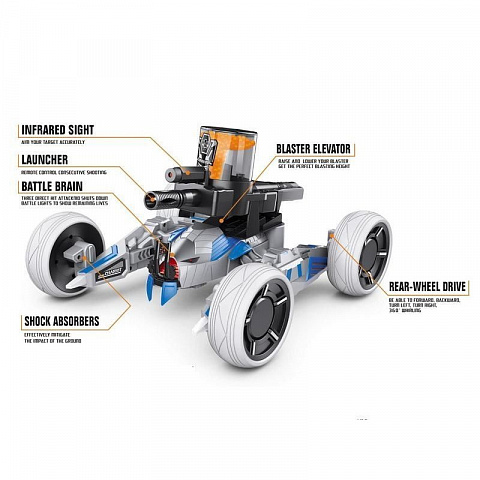 Радиоуправляемый боевой робот-машина с пульками (оранжевый) - рис 3.