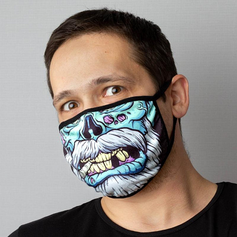 Защитная маска с принтом Зомби - рис 2.