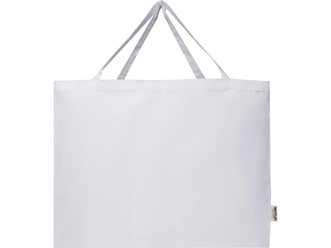 Odessa большая эко-сумка из переработанного хлопка, сертифицированного согласно GRS, плотностью 220 г/м² - Белый - рис 2.