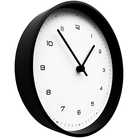 Часы настенные Flash, белые с черным - рис 3.